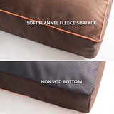 Bedsure Washable Dog Bed Medium Size Dog - 3 Inch Thicken Up to 45lbs Pet Mat Pillows with Removable Washable Cover, Brown