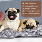 Chumia 40 Pcs Dog Blankets Soft Fluffy Fleece Washable Puppy Sleep Blankets Small Mat for Pets Throw Warm Bed Mat for Dog Puppy Cat (Grey,Heart,Star,Paw,Bone)