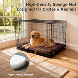 Dog Bed Mat, Dual-Sided Dog Crate Bed Mat - Ultra Soft & Machine Washable Kennel Pad for Medium Dogs, All-Season Comfort Pet Bed for Crates, Travel, and Home, Brown, 30 x 18 Inch