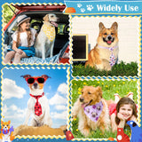 Bunnycool 72 Pcs Dog Bandanas Tie Set Cute Bulks Pet Scarves with Paw Cat Pattern Adjustable Cute Dog Triangle Scarfs Neck Ties for Holiday Birthday Accessories
