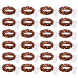 Brightown 24 Pack LED Fairy Lights Battery Operated String Lights Waterproof Silver Wire 7 Feet 20 LED Firefly Starry Moon Lights for DIY Wedding Party Bedroom Patio Christmas (Orange, 24 Pack)