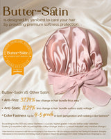 Adjustable Satin Bonnet for Sleeping Women Double Layer Hair Wrap Reduce Friction Prevent Frizz Natural Curly Hair, Blush Pink