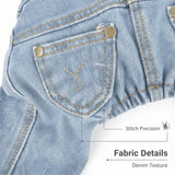 FLAdorepet Classic Dog Denim Jumpsuit Overalls,Dog Pet Cat Jeans Pants Clothes,Puppy Cowboy Costumes Outfits for Chihuahua Yorkie Dachshund (Light Blue, X-Large)
