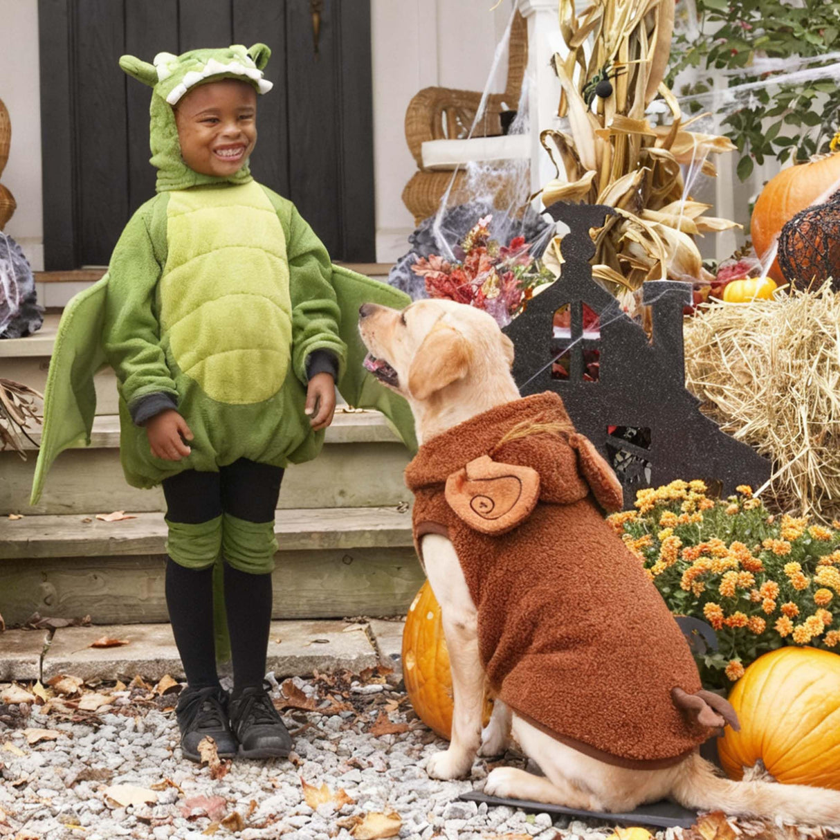 FLAdorepet Halloween Dog Monkey Costume for Small Large Breed Dogs,Winter Warm Pet Coat Funny Cat Clothes Hoodie for Labrador Bulldog Chihuahua Yorkie (5XL)