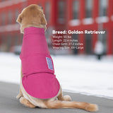 cyeollo Dog Anxiety Fleece Vest, Anxiety Relief Dog Jacket with Adjustable Belly Wrap, Soft Cozy Calming Shirt for Medium Dogs, Comfort Pet Clothes for Thunderstorms, Fireworks, Travel, Rose Red XL