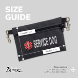 ActiveDogs Service Dog Bag with Zipper - 7" x 5" Clip-On Pouch with Embroidered Red Medical Alert Symbol for Easy Identification & Storage - Service Dog Accessory for Harness, Vest & More