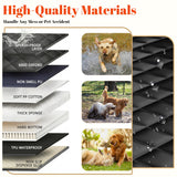 IIVZJY Back Seat Extender for Dogs - Anti-Scratch & Waterproof Backseat Protector, 600D Upgraded Material Pet Hammock with Mesh Window, Easy to Clean Dog Bed for Car, SUV, Truck,Orange
