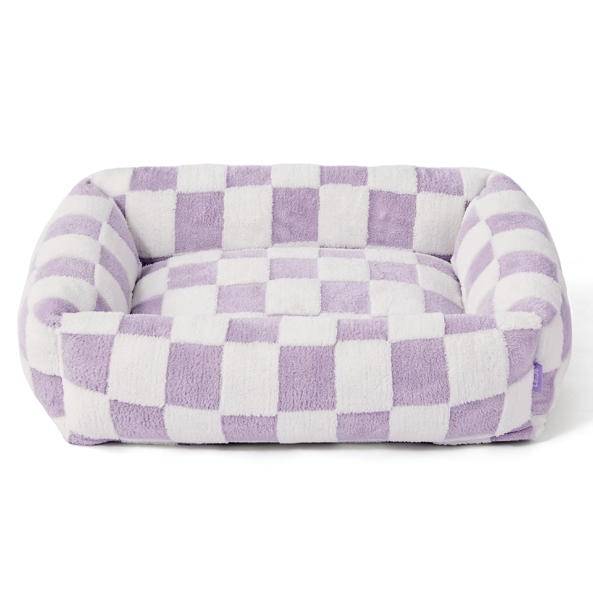 LE SURE Cute Dog Bed for Medium Dogs - Washable Pet Beds,Cozy Rectangle Orthopedic Sofa with Jacquard Shaggy Plush & Anti Slip Bottom,30x24x8inches