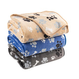 AIWEK Dog Blanket Paw Bone Pattern 1 Pack 3 Colorful 40"*30" Super Soft Warm Flannel Sofa Cover Car Bed Protector, Urine Proof Washable Outdoor Pet Blanket for Puppy Large Dogs & Cats