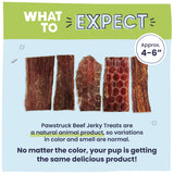 Pawstruck Premium Beef Jerky Dog Treat Chews, Medium 4"-6" Strips – Supports Hip & Joint Health, Rich in Glucosamine & Chondroitin, No Added Preservatives – 25 Count