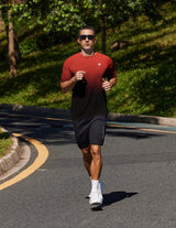 PINSPARK Mens Workout Shirts UPF 50+ Sun Protection Shirts Swim SPF UV Quick Dry Short Sleeve T-Shirts for Athletic Fishing Rash Guard L