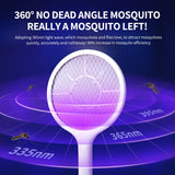 Electric Fly Swatter 2 Pack, Handheld Bug Zapper Racket with LED Light, Mosquito Killer for Indoor & Outdoor, 2800V Rechargeable Physical Flies Killer for Home, Office, Backyard, Patio, Camping