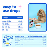 Taily Collagen for Dogs Skin and Coat Supplement, Cats | Taily Liquid Premium Grass-fed Collagen | Itch Relief for Dogs with Allergies, Biotin, Vitamin C and Hyaluronic Acid | Made in USA