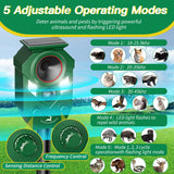 Peepst Solar-Powered Ultrasonic Animal Repellent with Motion Sensor, Perfect for Outdoor Yards, Deer Repellent Device with LED Flashing Lights, Effective to Repel Deer, Coyotes, Raccoons, and Cats