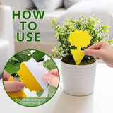 Fruit Fly Traps Indoor Fungus Gnat Trap 48PCS for Plants Yellow Houseplants Outdoor Use Insect Sticky