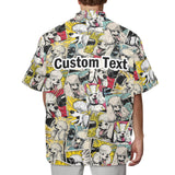 COWSROCK Custom Dog Grooming Smock with Cute Puppy Print – Waterproof, Hair-Resistant Jacket with Logo and Name, Full-Zip Uniform with Pockets for Groomers, Vets, and Pet Salons