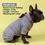 KYEESE Dog Pajamas for Small Dogs Turtleneck Stretchy Dog Pjs Pet Sweater Super Soft Warm Material Dogs Coats with Bowtie Pet Onesie Cold Weather Coat, Grey,XL