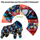 LovinPet Pajamas for Large Dogs, Lightweight Stretch Knit Pullover Dog Shirt, Marine Life Print, Pet Pajamas for Dogs, Large Breed Dog Jammie, PJ's for Pitbulls, Pet PJ's, 2XL