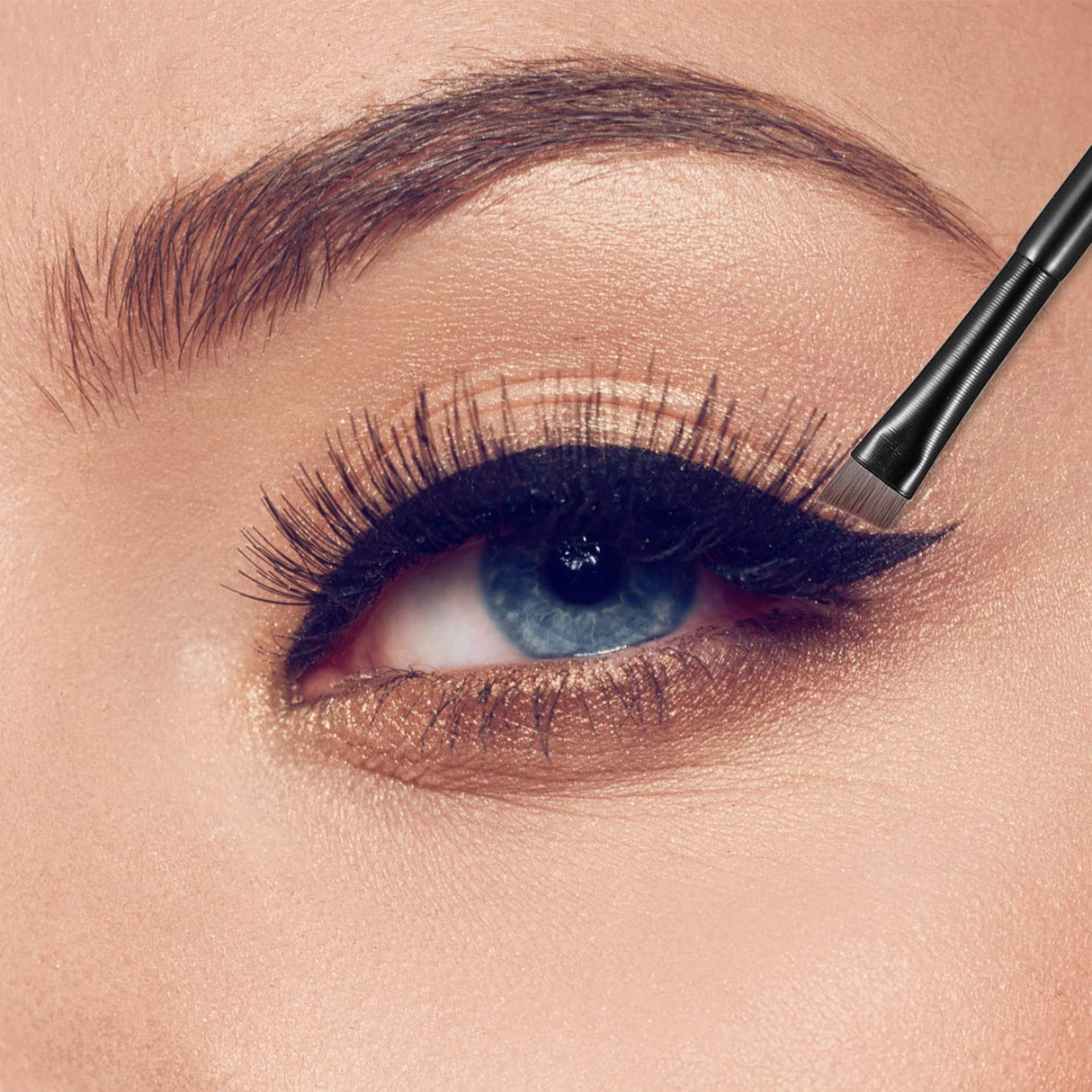 Fine Angled Eyeliner Brushes, Eye Liner brush, Ultra Thin Slanted Flat Angle for Beauty Cosmetic Tool