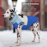 Vitiswap Dog Coats for Medium Dogs, Waterproof Dog Winter Jacket with Harness Built in, Cold Weather Coats, Reflective Zip-up Pet Vest, Warm Fleece Lined Dogs Snowsuit, Blue X-Large