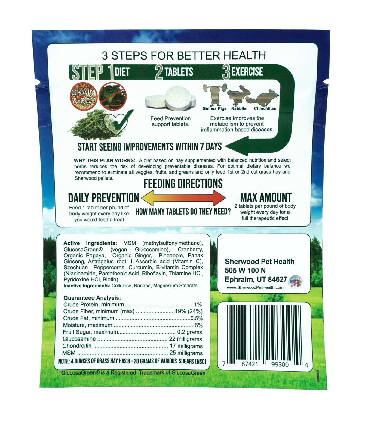 Prevention with Natural Motility Herbs by Sherwood Pet Health (100 Tablets - 70 Grams).