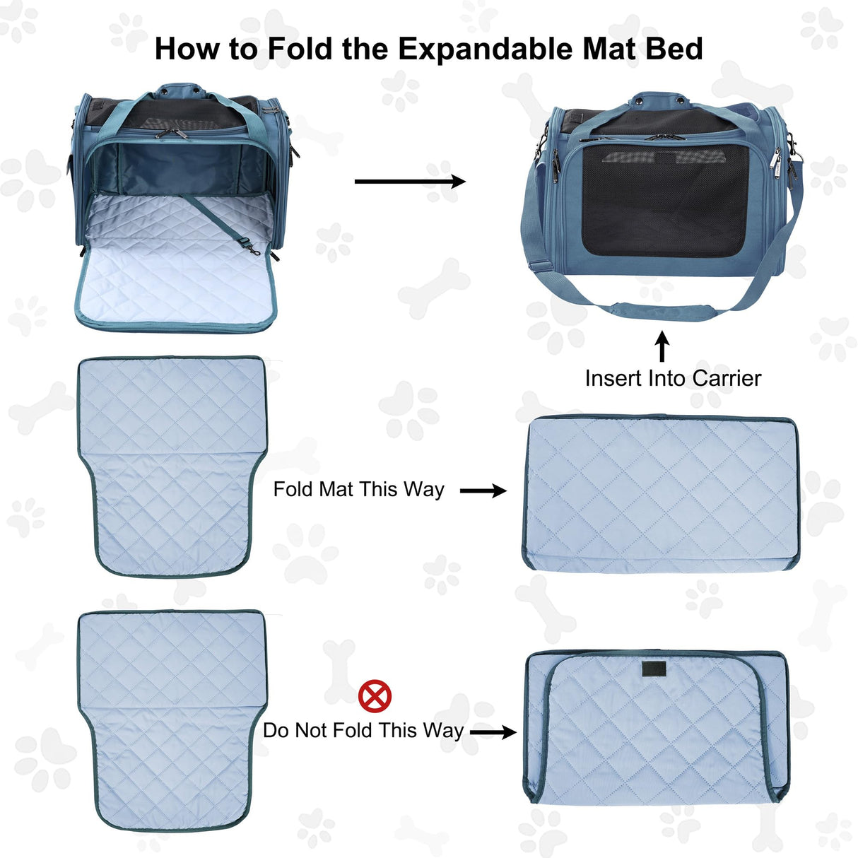 EliteField Deluxe Soft-Sided Pet Carrier (3 Year Warranty, Airline Approved), Travel Bag for Dogs, Cats & Small Pets, with Expandable Mat
