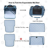 EliteField Deluxe Soft-Sided Pet Carrier (3 Year Warranty, Airline Approved), Travel Bag for Dogs, Cats & Small Pets, with Expandable Mat