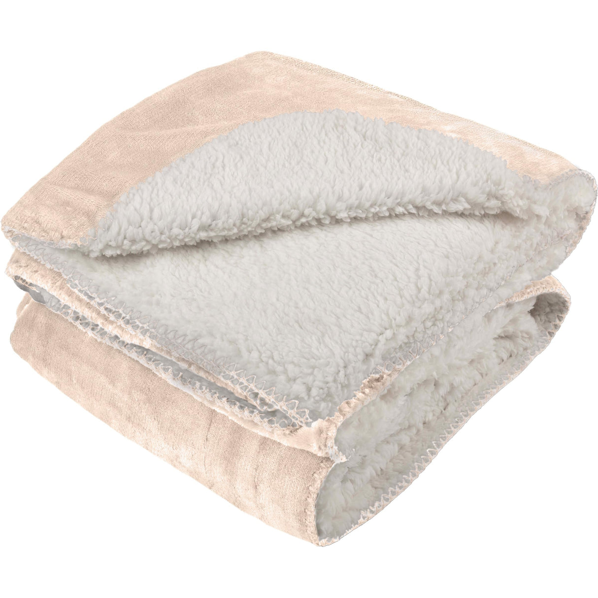 PETMAKER Dog Blanket - 60x80in Reversible Sherpa Blanket - Throw Blankets for Bed, Couch, Crate, or Car - Machine Washable Puppy Essentials (Tan)