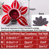 Pet Demon Hat Costume Scary Halloween Dog Headband Demogorgon Costume Headgear Props Cosplay Outfits Cute Clothes for Small Medium Dogs Puppy Cat Kitten Monster Headwear Devil Decorations