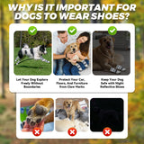 ODRIEW Dog Shoes Large Size Dogs, 4PCS Waterproof Dog Booties-Dog Boots & Paw Protectors, Medium Shoes for Dogs with Reflective Strip, Anti-Slip Sole for Rain, Snow and Summer Hiking. (7)