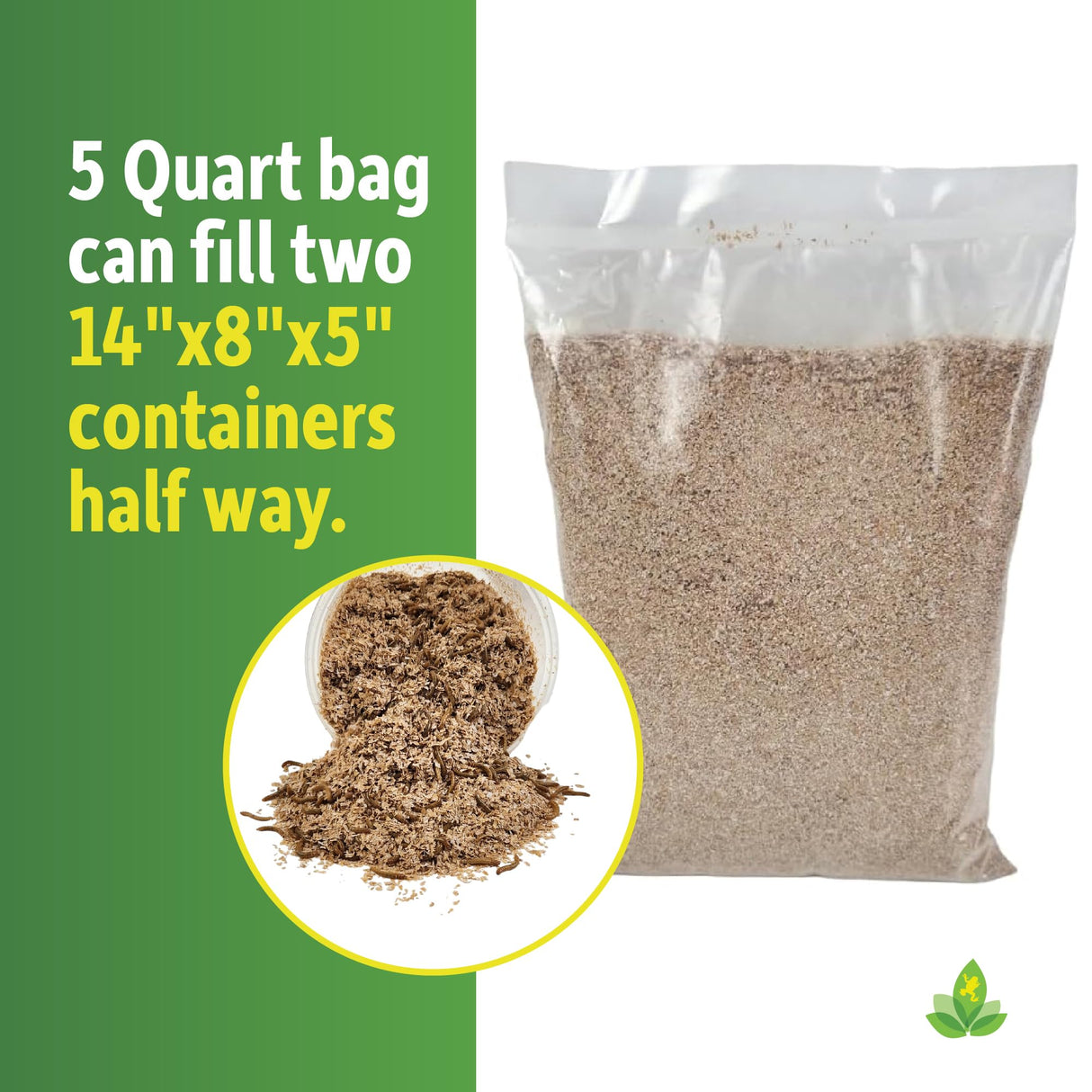 Josh's Frogs Mealworm & Superworm Wheat Bran Bedding and Food Source (5 Quarts)