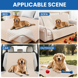 CYCMACO Waterproof Dog Blanket, Non-Slip Soft Pet Bed Cover, Couch Cover for Dogs Washable, Protects Sofa, Furniture, Crate, Car, Tear Resistant Leakproof Pet Blanket (30x53 Inch, Beige)