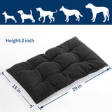 MABOZOO Chew Proof Indestructible Dog Beds for Aggressive Chewers,Durable Dog Crate Pad,Washable Tough Pet Mats for Kennel,Black,M 18x29 in