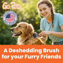 Load image into Gallery viewer, GoPets Dematting Comb for Dogs, Pet Grooming Rake, Double-Sided Dog Brush for Shedding, Deshedding Brush for Cats, Undercoat Mat Dematting Tool for Long Haired Cats, Cat Comb for Grooming Matting Hair

