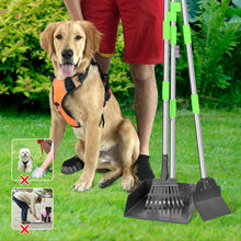 Load image into Gallery viewer, TOOGE Larger Pooper Scooper, Dog Pooper Scooper for Large Medium Small Dogs Heavy Duty Long Handle Metal Tray Rake Shovel Set for Yard Grass
