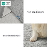 Bedsure 100% Waterproof Bed Cover for Dogs Washable - Non Slip Waterproof Dog Blanket for Bed, Lightweight Furniture Protector Durable for Pet Cat Puppy with Non-Slip Bottom, Grey, 82x82IN