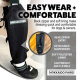 Hokkaido Paws Suspender Boots – Kuma Series, Durable, Waterproof Dog Boots, Non-Slip Rubber Soles, Adjustable Buckles, Straps & Zippers, Protect Paws from Rain, Snow, Rocks & Hot Pavement XS–2XL (XL)