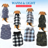 4 Pieces Winter Fabric Dog Sweater with Leash Ring Soft Fleece Vest Dog Clothes Plaid Camouflage Warm Puppy Jacket Pullover Clothes for Small Cat Puppy Chihuahua(XXX-Large)