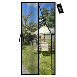 YRH Magnetic Screen Door with Stay Open Buckles - Door Curtains Heavy Duty Self-Sealing Mesh,Powerful Magnets (Fit for Door Size:36x82 Inch,Screen Itself Size:38x83 Inch, Black)