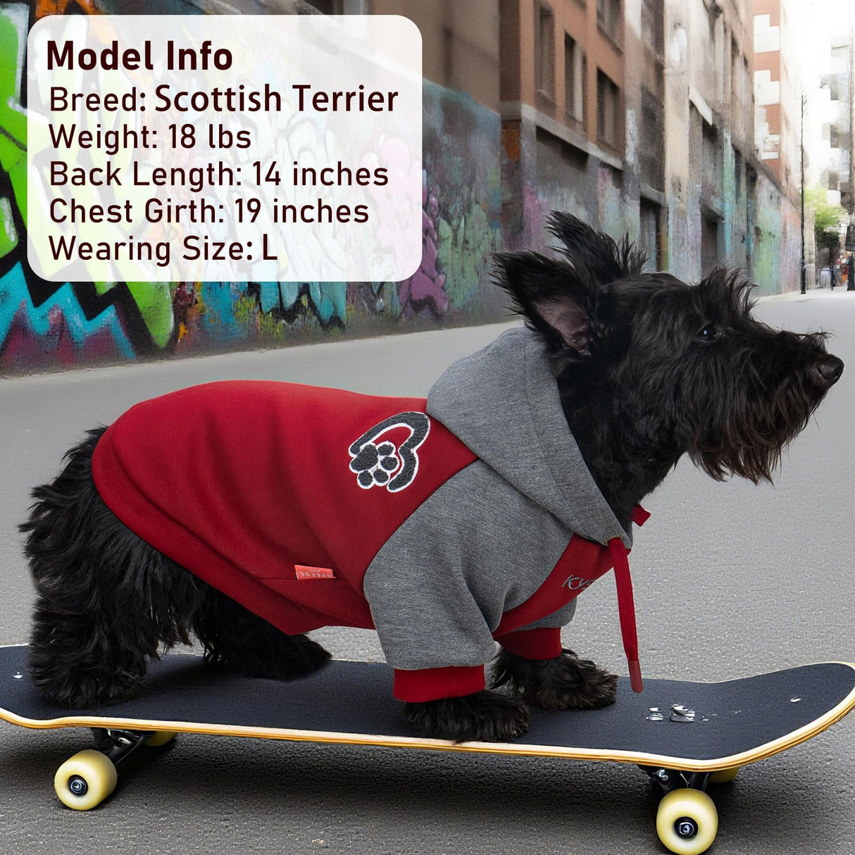 KYEESE Dog Hoodie Dogs Winter Stretchy Coat for Cold Weather Soft Dog Clothes for Small Dogs Comfort Cat Sweater Pet Sweatshirt with Drawstring Cat Coat with Leash Hole Warm Pet Clothes