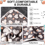Tudomro 8 Pcs Guinea Pig Blankets Absorbent Washable Animal Fleece Bedding Cage Liners Waterproof Reusable Pet Pee Sleep Mat Pad Cover for Chinchilla Hamster Ferret(Heart,47 x 24 Inch)