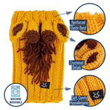 Zoo Snoods Giraffe Costume - Knit Dog Snood Ear Wrap for Pets, Warm Neck Cover for Halloween and Winter (Large)