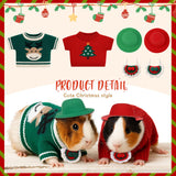 Sunnymove 24 Pcs Christmas Guinea Pig Clothes Includes 8 Guinea Pig Stuff Warm Sweaters, 8 Hand-Knitted Mini Hats, and 8 Cute Little Scarves for Hamster Bunny Small Animal Warm Costume