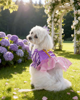 Littledropet Dog Princess Dress with Crystal Crown,Pet Halloween Christmas Birthday Wedding Dress Princess Costume Cosplay Party Outfits for Small Medium Dogs Girls (Purple, XXL)