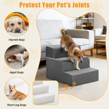 NEWBULIG 3-Step Dog Stairs, 13.5" H Dog Steps for Sofa and Chair, Non-Slip Sturdy Pet Steps for Small Dogs and Cats, Pet Ramp for High Bed Indoor