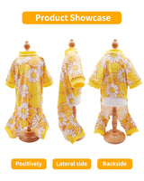 PET SHOW 4 Pack Small Dog Pajamas Dog Clothes for Medium Dogs Girl Boy Soft Stretchy PJs Dinosaur Car Jumpsuit Puppy Cats Daisies Cow Jammies Onesies Outfits with Sleeve Pets Costume, S