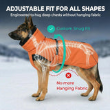 SKIPGEAR Dog Winter Coat, Warm Puffer Jacket with Fur-Safe Buckle & Leash Hole for Cold Weather, Water-Repellent Snow Vest, Breathable Thermal Apparel for Hiking & Active Dogs (Aurantium, Medium)