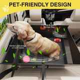 nuzzpawur Medium Dog Car Seat, Hard Bottom Car Seats Cover for Dogs, Waterproof Non-Slip Foldable Back Seat Extender for Small to Medium Size Dog, Backseat Cover for Dogs in Vehicle SUV Truck, Black M