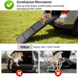 Jwevvie 67" x 20" Dog Ramp for Car, Folding Pet Stair Ramps for Truck, SUV, Portable Pet Steps Load-Bearing 200LBS with Non-Slip Surface