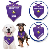 Pets First NFL Minnesota Vikings Personalized Tie Around Bandana for Dogs & Cats, Size Small/Medium. Custom Dog Bandana Scarf Bib for Pet Cat Dog. The Ultimate Game-Day & Party Customizable Bandana